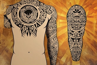 design a polynesian maori tribal tattoo