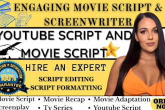 write screenplay, movie script, screenwriting, tv shows and script formatting