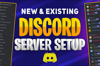 setup new existing custom discord server within 24 hours for your community