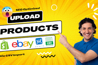 setup edit CSV XML file import products on wix, bigcommerce,shopify, ecwid,ebay