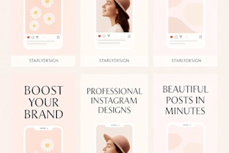 design professional instagram posts and stories for your brand