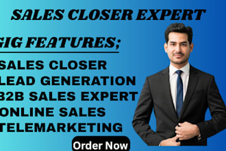 be your sales closer sales rep b2b online sales, sales lead, lead generation