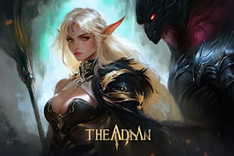 paint semi realistic fantasy art