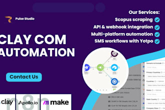 setup clay com yotpo sms apollo io scopus make com n8n automation and workflow
