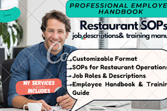 create restaurant sops, job descriptions, and employee handbooks