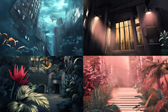 draw environment concept art, fantasy worlds