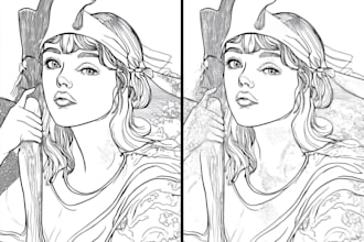 design line art minimalist portraits and illustrations