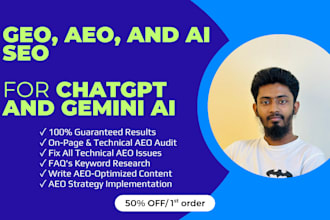 optimize your website with GEO, aeo, and ai SEO for chatgpt and gemini ai