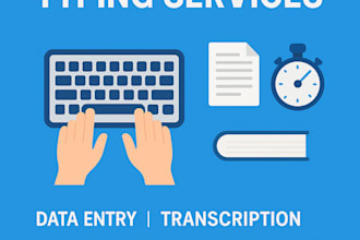 do data entry , speech to text , retyping ,other typing jobs and photo editing