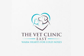 design eye catching dog cat vet clinic logo
