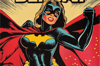 design an amazing superhero pop art