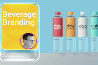 create a full brand identity for beverage brands