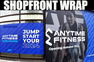 create outstanding signage, storefront,and shopfront wrap design