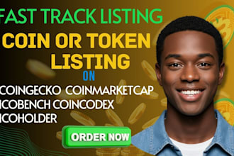 list your coin or token on coinmarketcap, coingecko and ico platforms