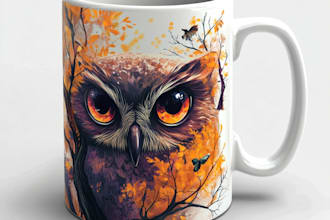 design your logo on cool coffee mug or cup and mockup