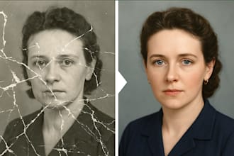 restore, colorize, and enhance your old or damaged photos
