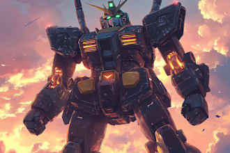 draw illustration and concept mecha, gundam, and robot
