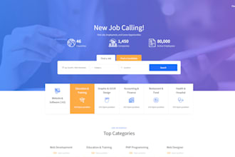 develop modern job portal with responsive UI