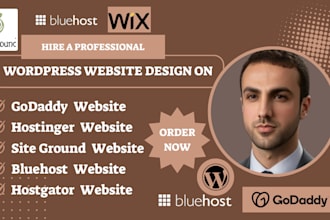 wordpress website on godaddy hostinger siteground ionos bluehost dreamhost wix