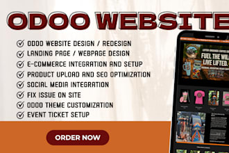 build odoo website redesign odoo ecommerce website store customization erp seo