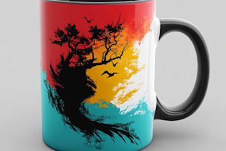 create awesome coffee mug design for your pod