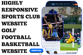 build sports club website golf website football website basketball team website