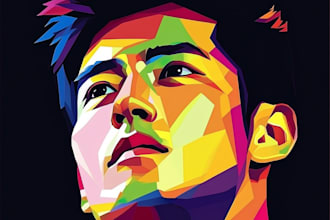 make pop art portrait illustration