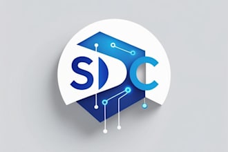 create a 3d tech logo