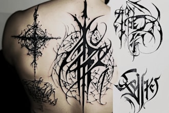 not design an average calligraphy tattoo