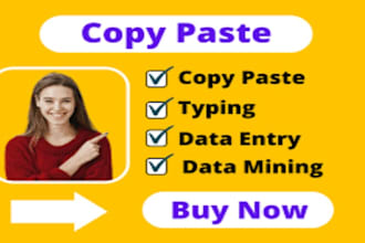 copy past and typing jobs accurately and fast