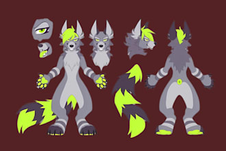 furry reference sheet character design fursona furry art reference ref sheet