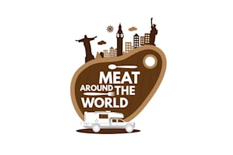 design corporate logo for our meat and travel blog