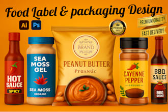 design custom product labels for food, jars and packaging