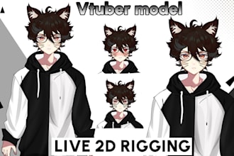 design or rig live 2d vtuber model, 2d vtuber design for vtube studio