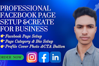 professional facebook page setup and for business