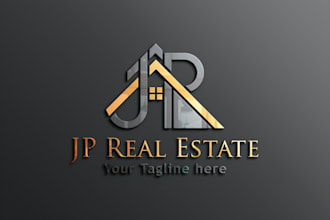 do modern luxury real estate property construction logo design for your business