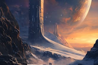 do unique sci fi character and sci fi art