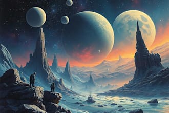 create detailed art of sci fi cyberpunk psychedelic artwork