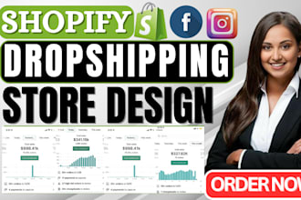 create shopify website, build shopify store design, shopify dropshipping store