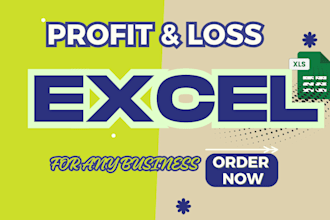 create profit and loss excel spreadsheet for any business,small businesses sheet