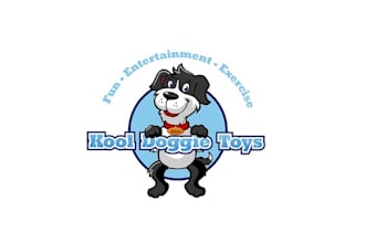 design awesome cool doggie toys logo