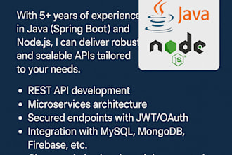develop or customize high performance apis and microservices