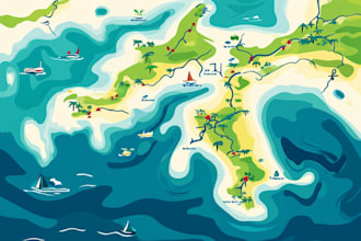 make rv park, campground map, parking plan, vector map