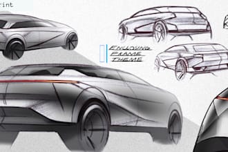 do 3d car modeling, car design for 3d printing or renders