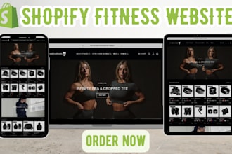 build modern shopify store for gym, sports, workout fitness dropshipping website
