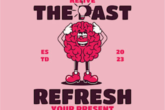do professional minimalist brain logo in 24 hours