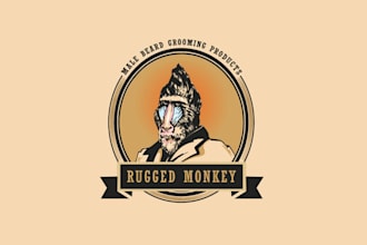 design traditional monkey beard company logo
