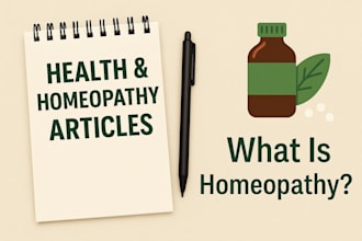 write health, wellness, and homoeopathy articles or blog posts