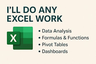 design excel dashboards, custom spreadsheets, pivot tables