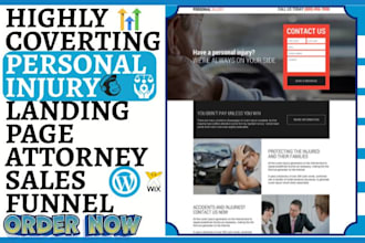 design personal injury landing page immigration website attorney lawyer website
